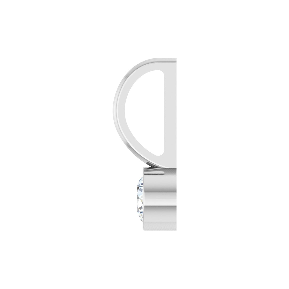Natural Diamond Bezel-Set Solitaire Charm/Pendant