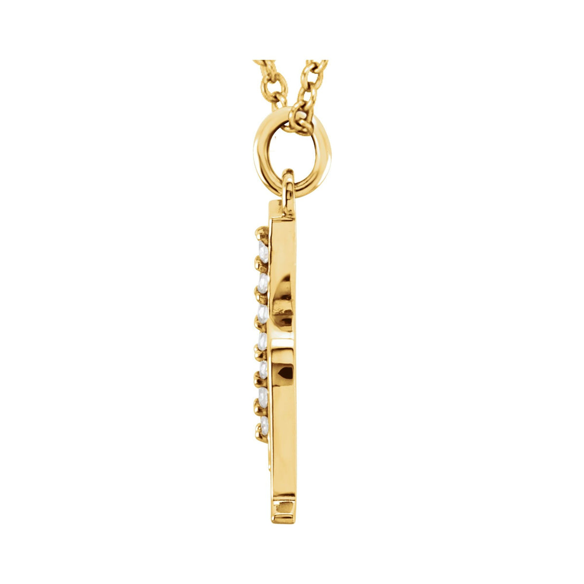 .03 CTW Natural Diamond Lowercase Initial H 16" Necklace