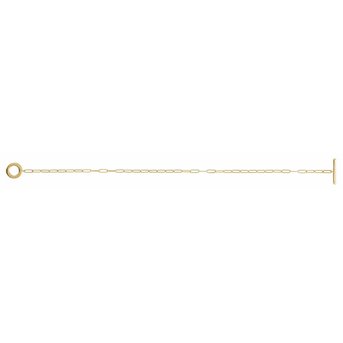 Natural Diamond Accented Toggle Bracelet