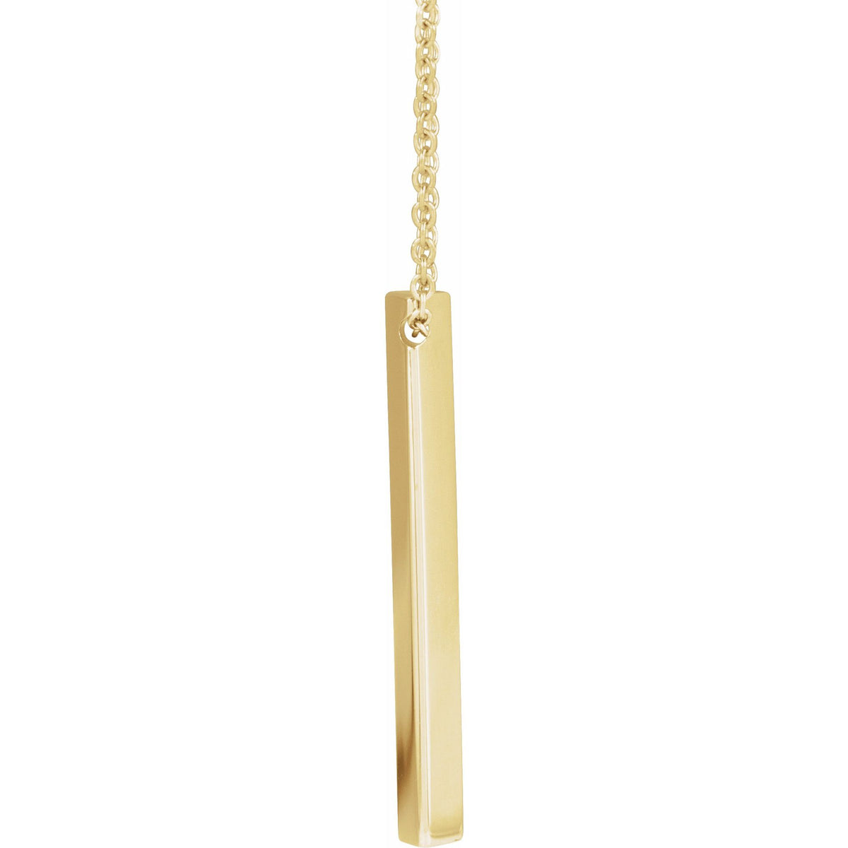 Engravable Three-Sided Bar 16-18" Necklace
