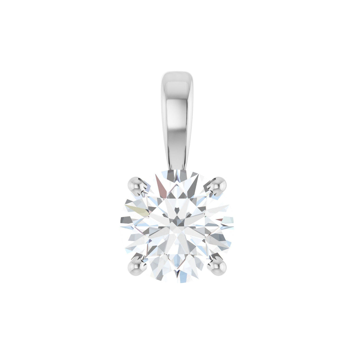 Natural Diamond Solitaire Necklace or Pendant
