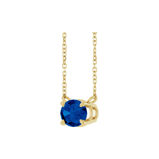 Natural Blue Sapphire 18" Necklace