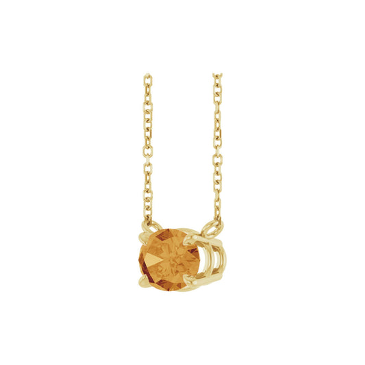 Natural Citrine 18" Necklace 2