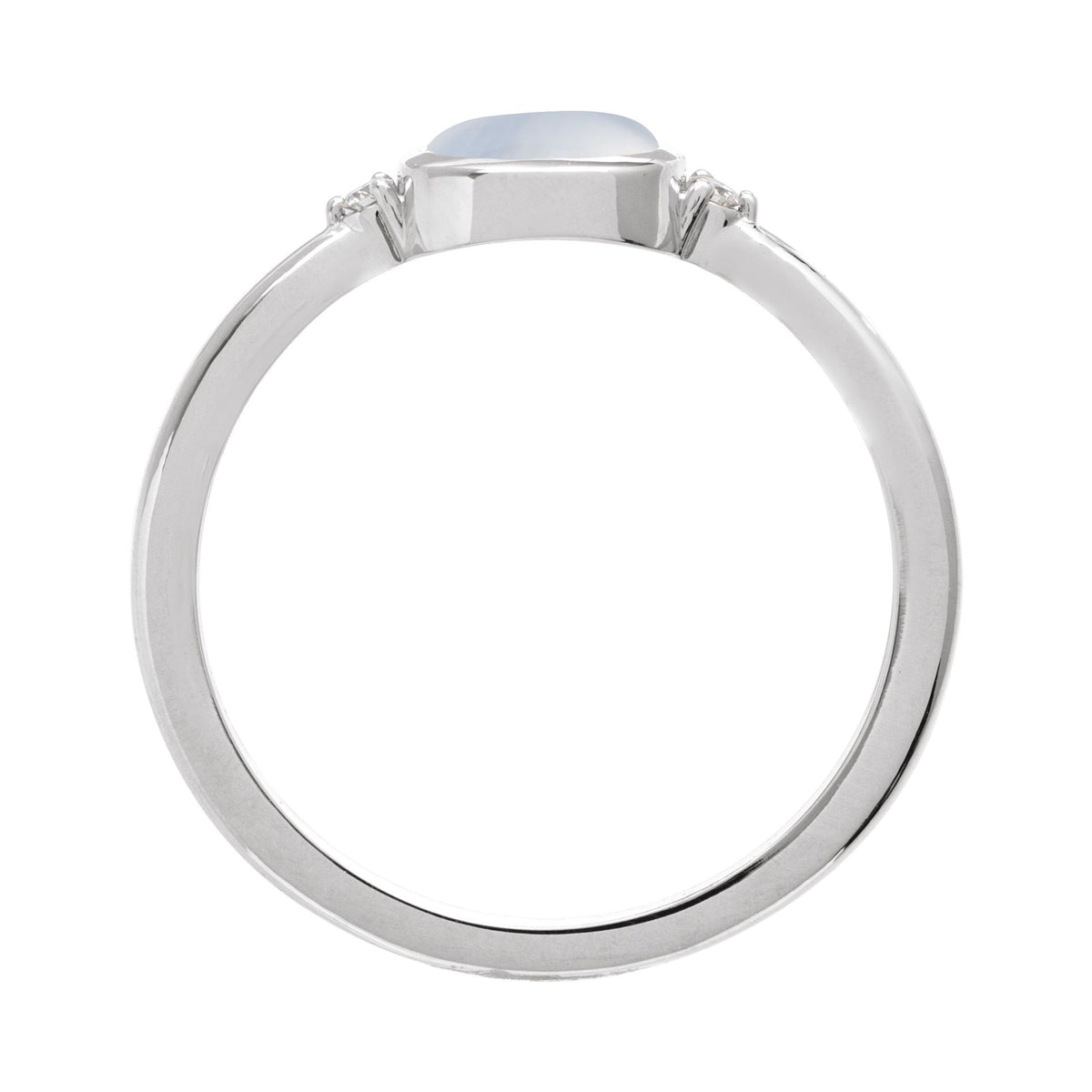 Natural Rainbow Moonstone & .03 CTW Natural Diamond Ring