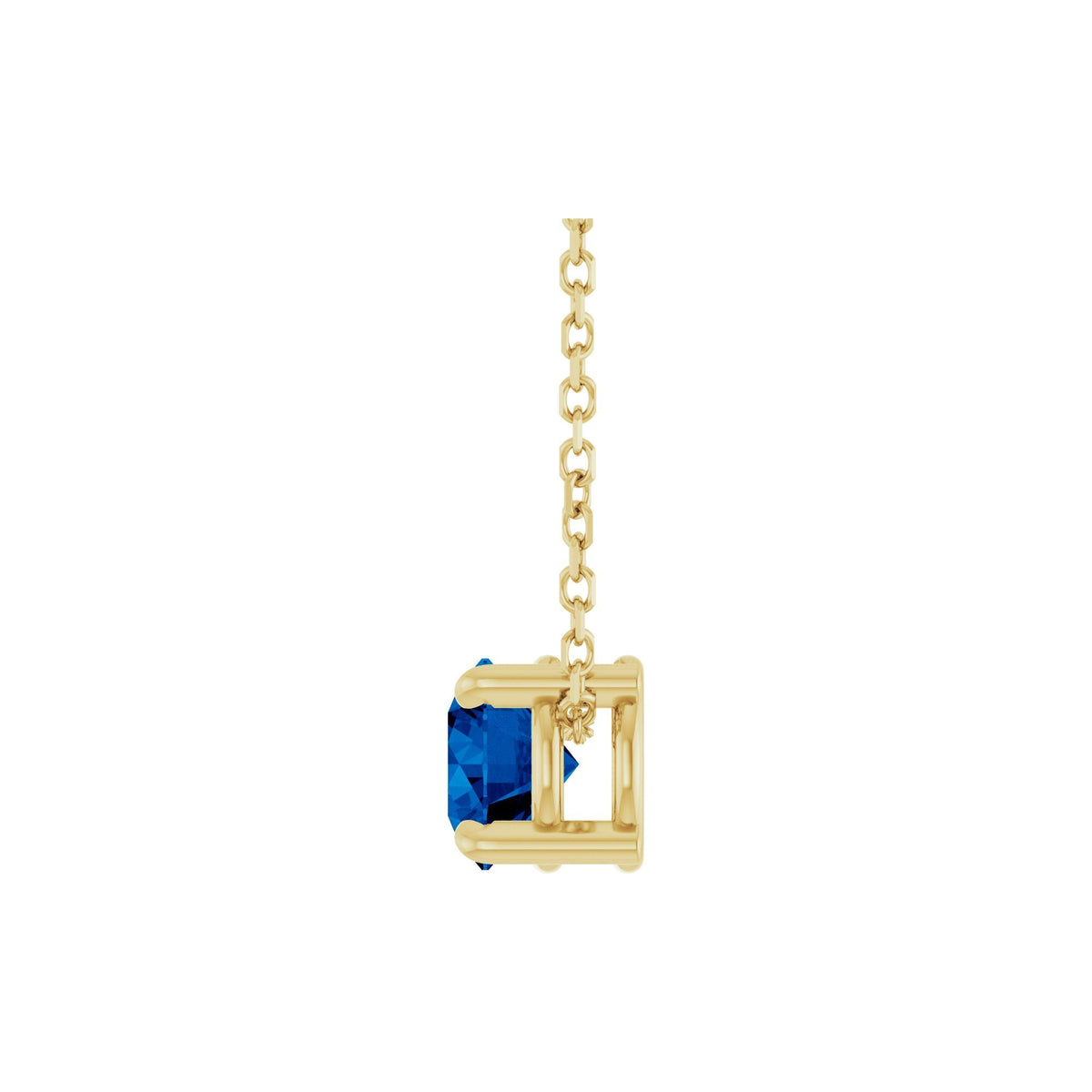 5.5 mm Natural Blue Sapphire 16-18" Necklace