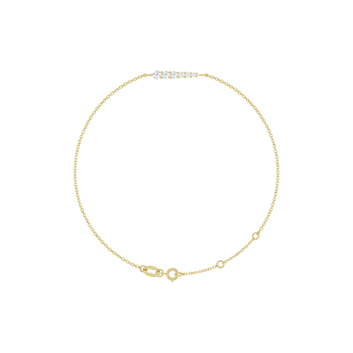 Natural Diamond Graduated Link Bracelet