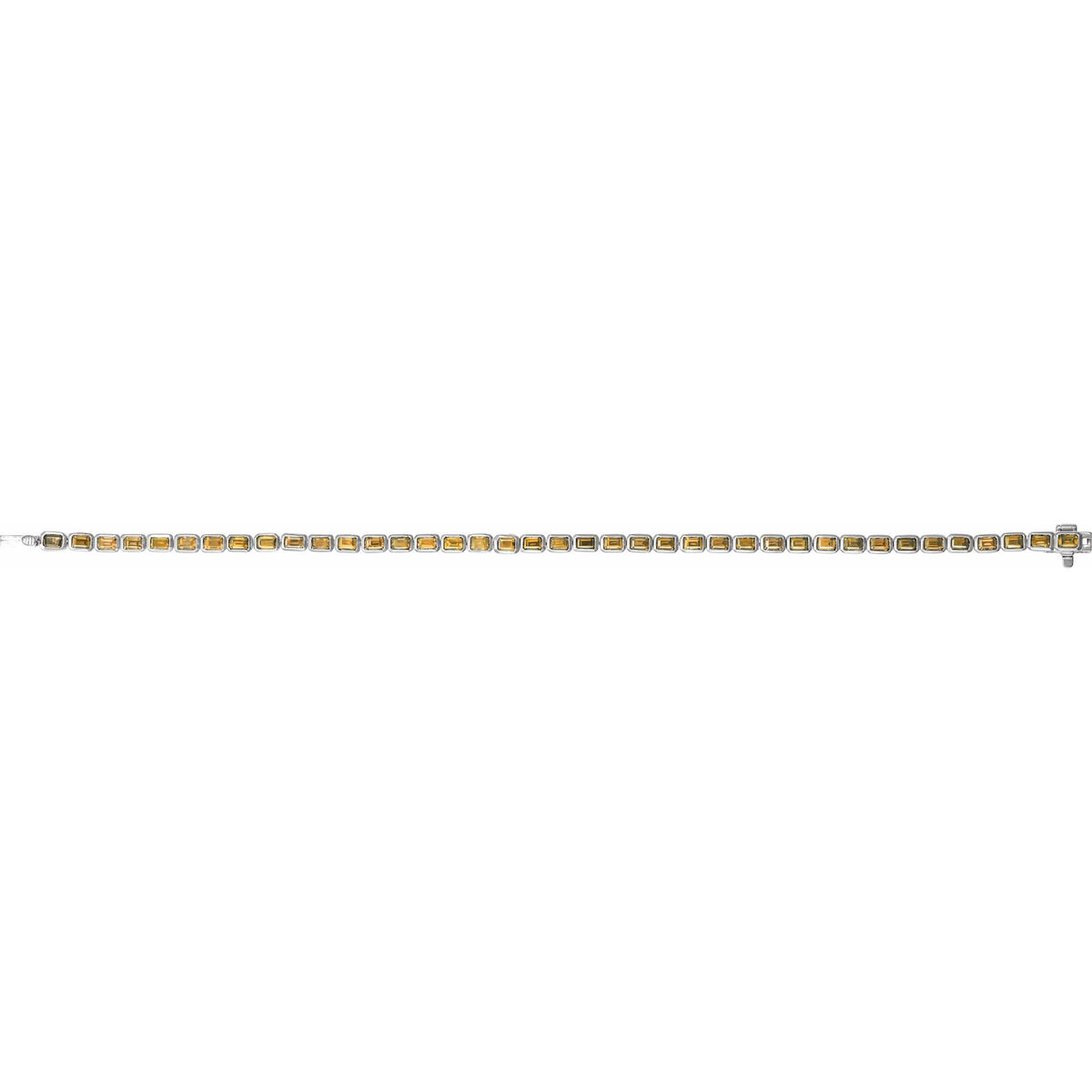 Natural Citrine Line 7" Bracelet