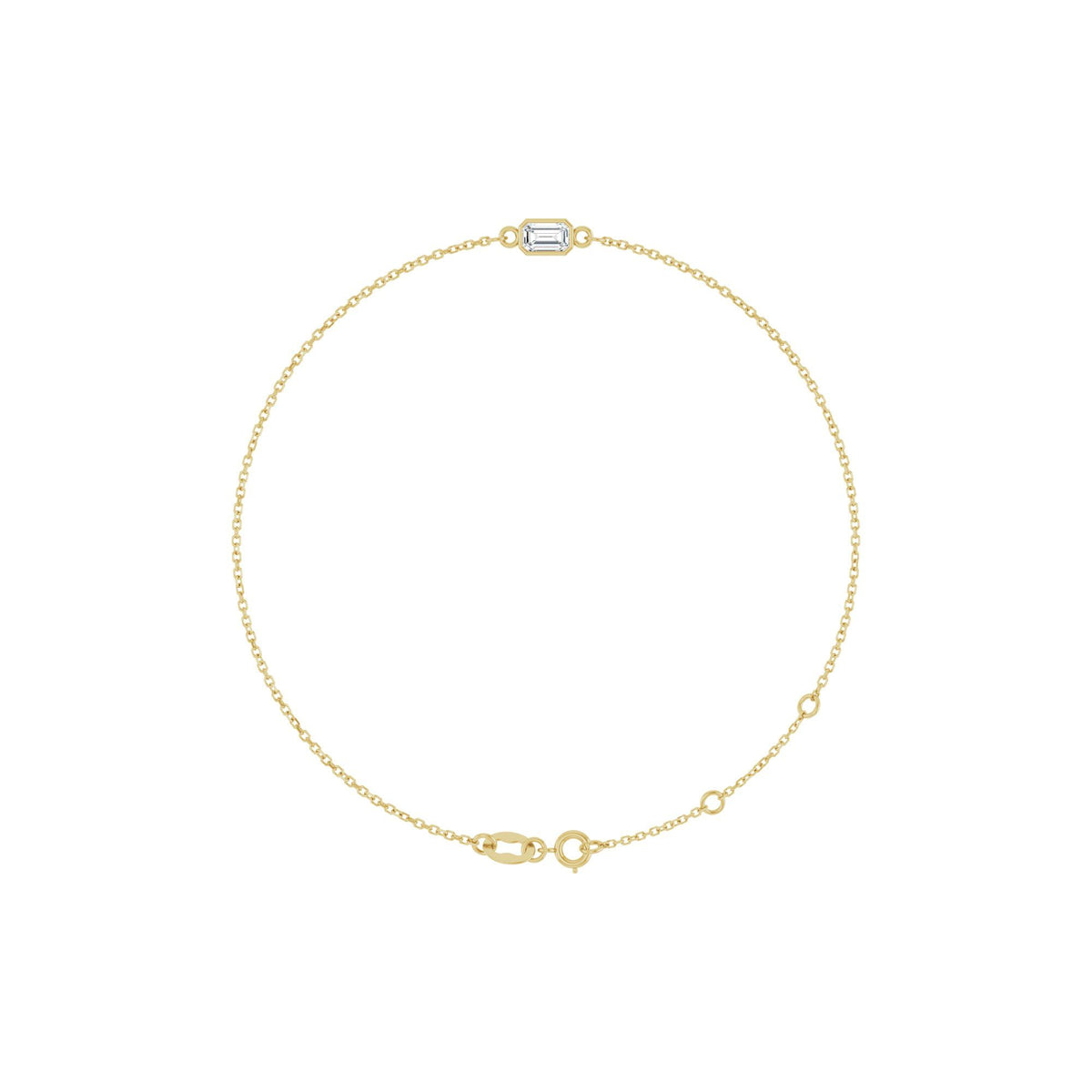 Natural Diamond Bezel-Set Link Bracelet