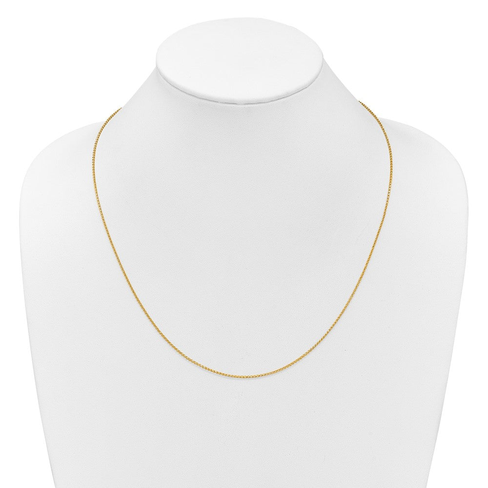 Adjustable 1.15mm D/C Open Franco Chain 22" - Yellow Gold