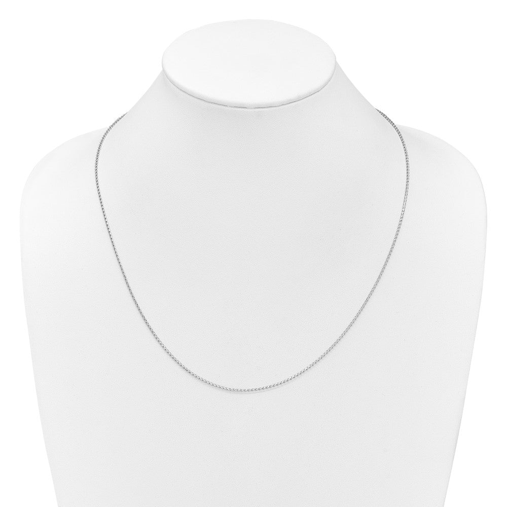 Adjustable 1.4mm D/C Open Franco Chain 22" - White Gold