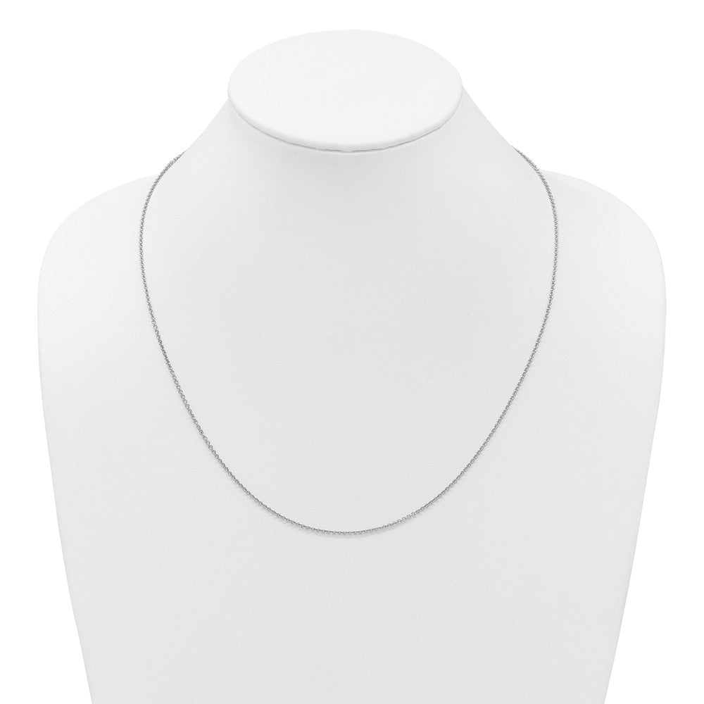 Adjustable 1.65mm Round Cable Chain 22" - White Gold