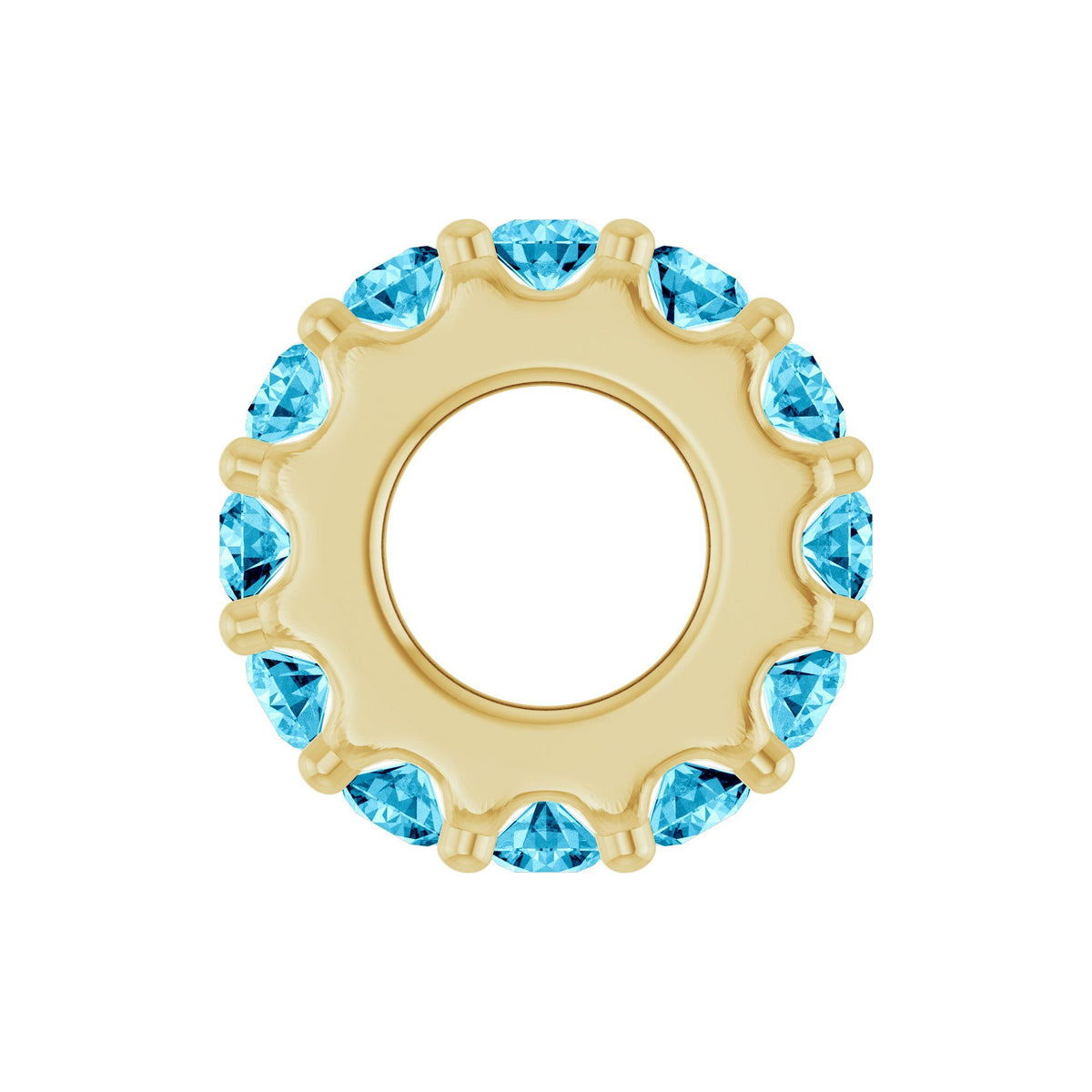 Natural Aquamarine Spacer Charm/Pendant