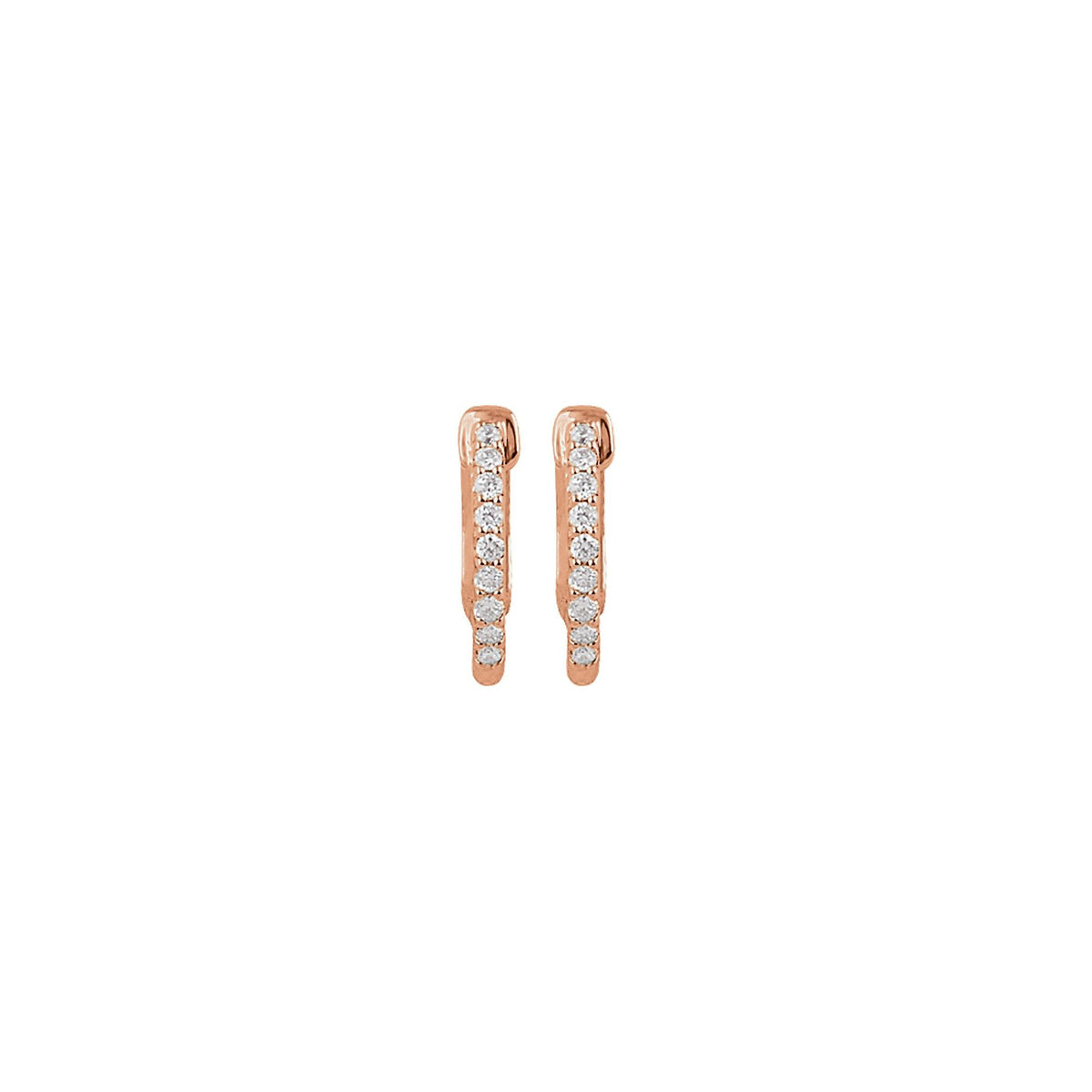 1/4 CTW Natural Diamond Inside-Outside 14.5 mm Hinged Hoop Earrings