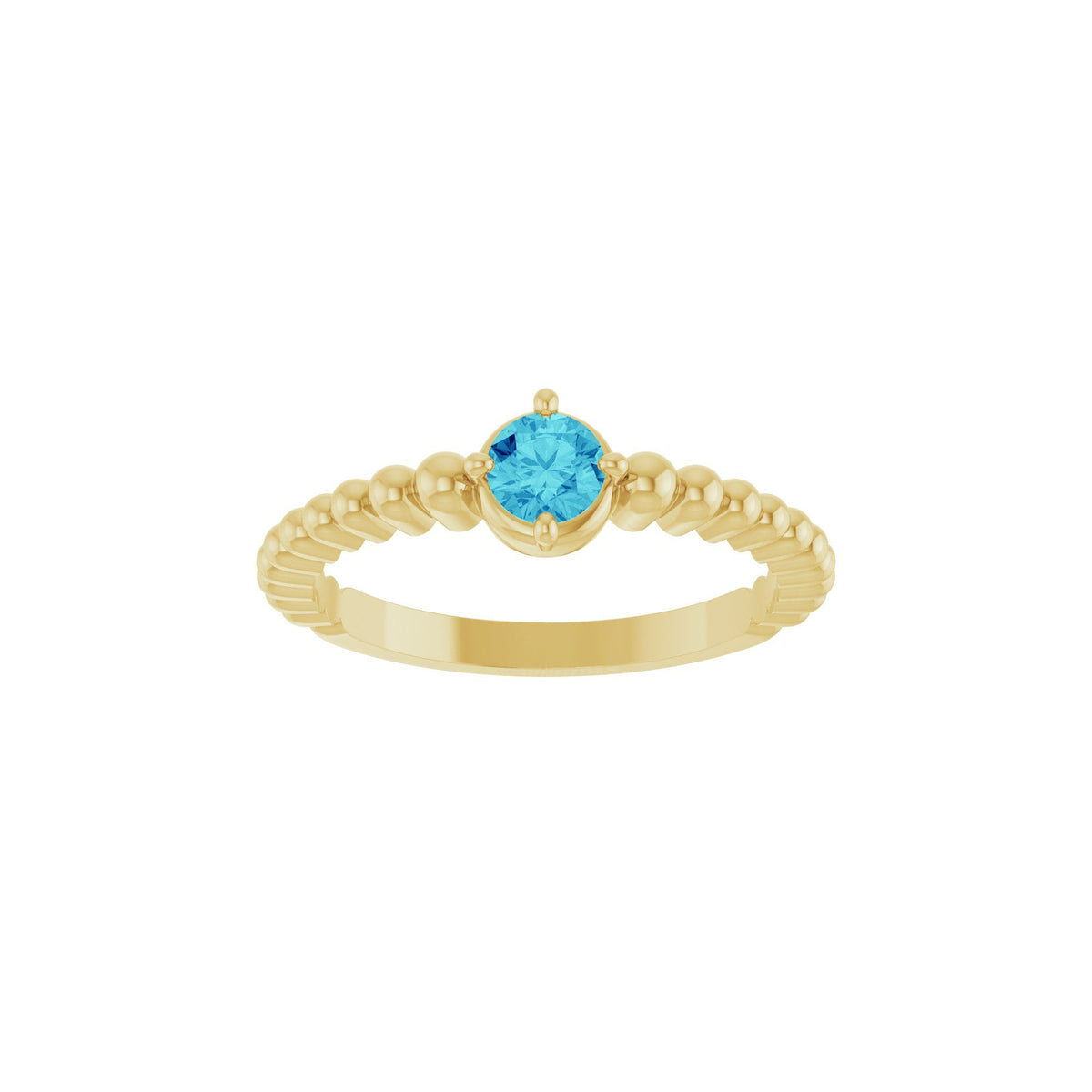 Natural Zircon Graduated Bead Ring