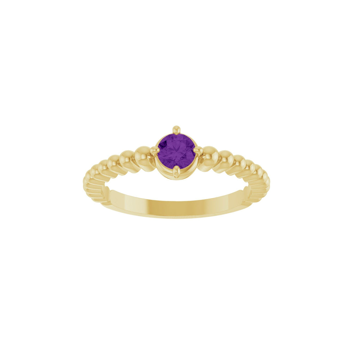 Natural Amethyst Graduated Bead Ring