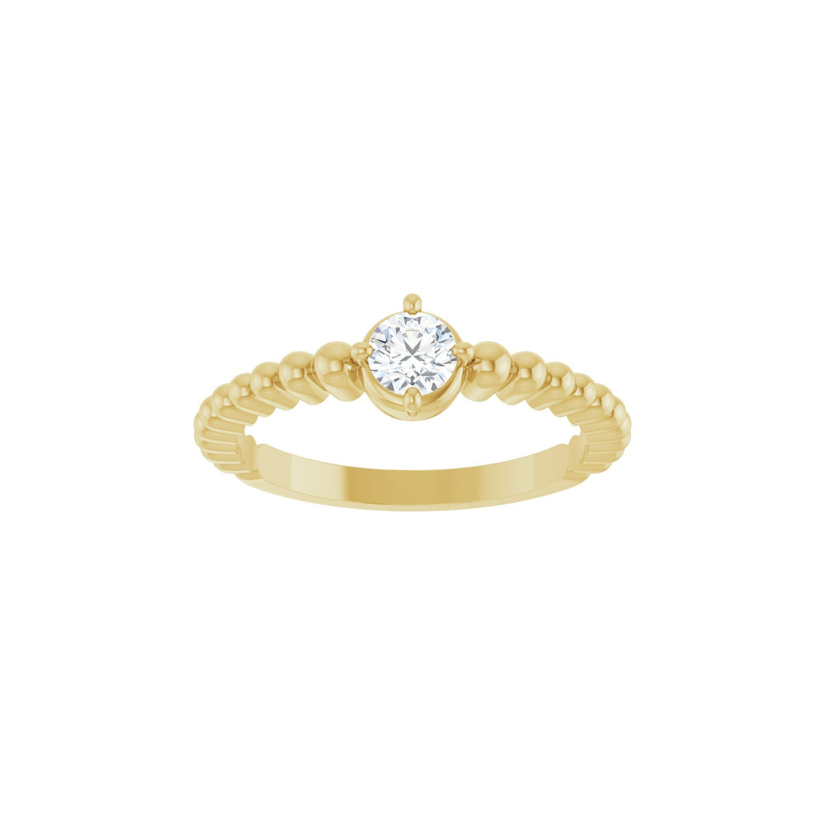 1/4 CT Natural Diamond Graduated Bead Ring
