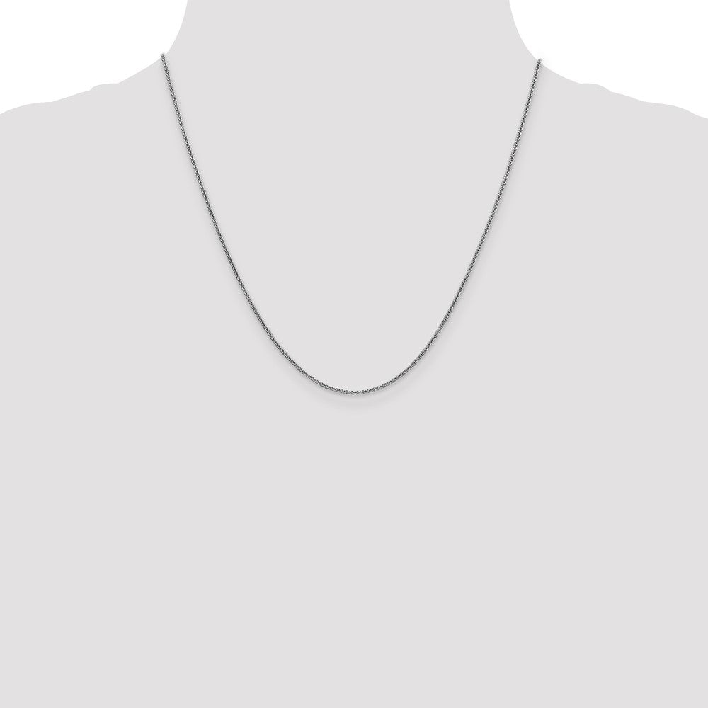 1.6mm Round Cable Chain - White Gold