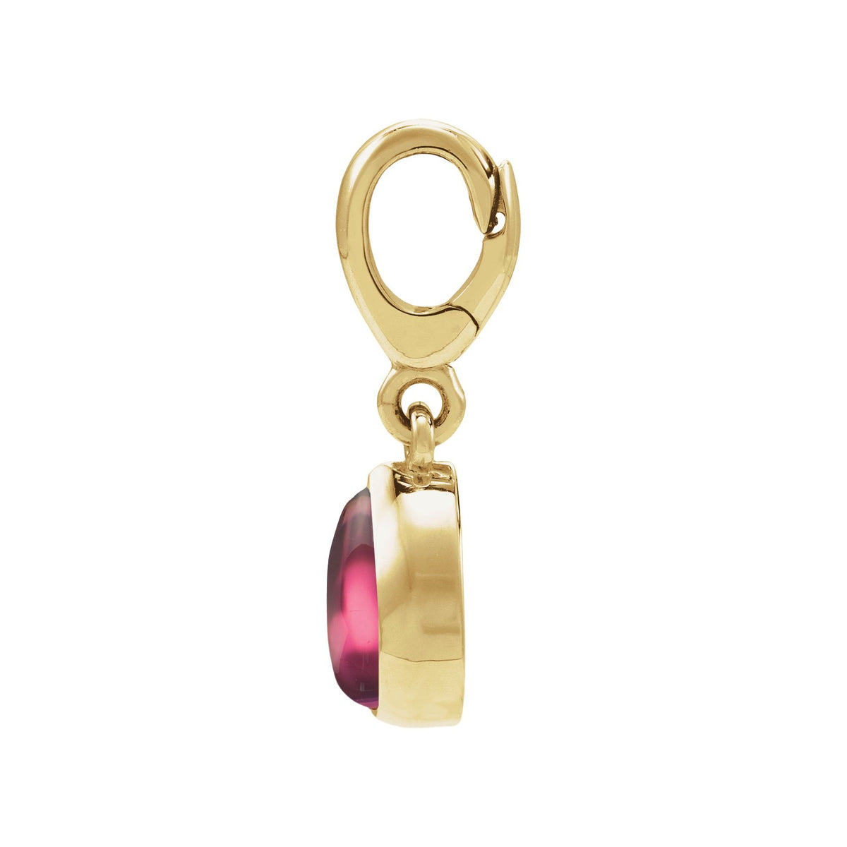 Natural Rhodolite Garnet Cabochon Charm/Pendant