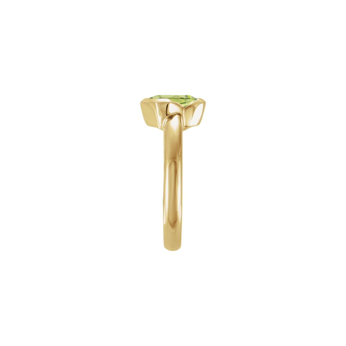 Natural Peridot Solitaire Ring