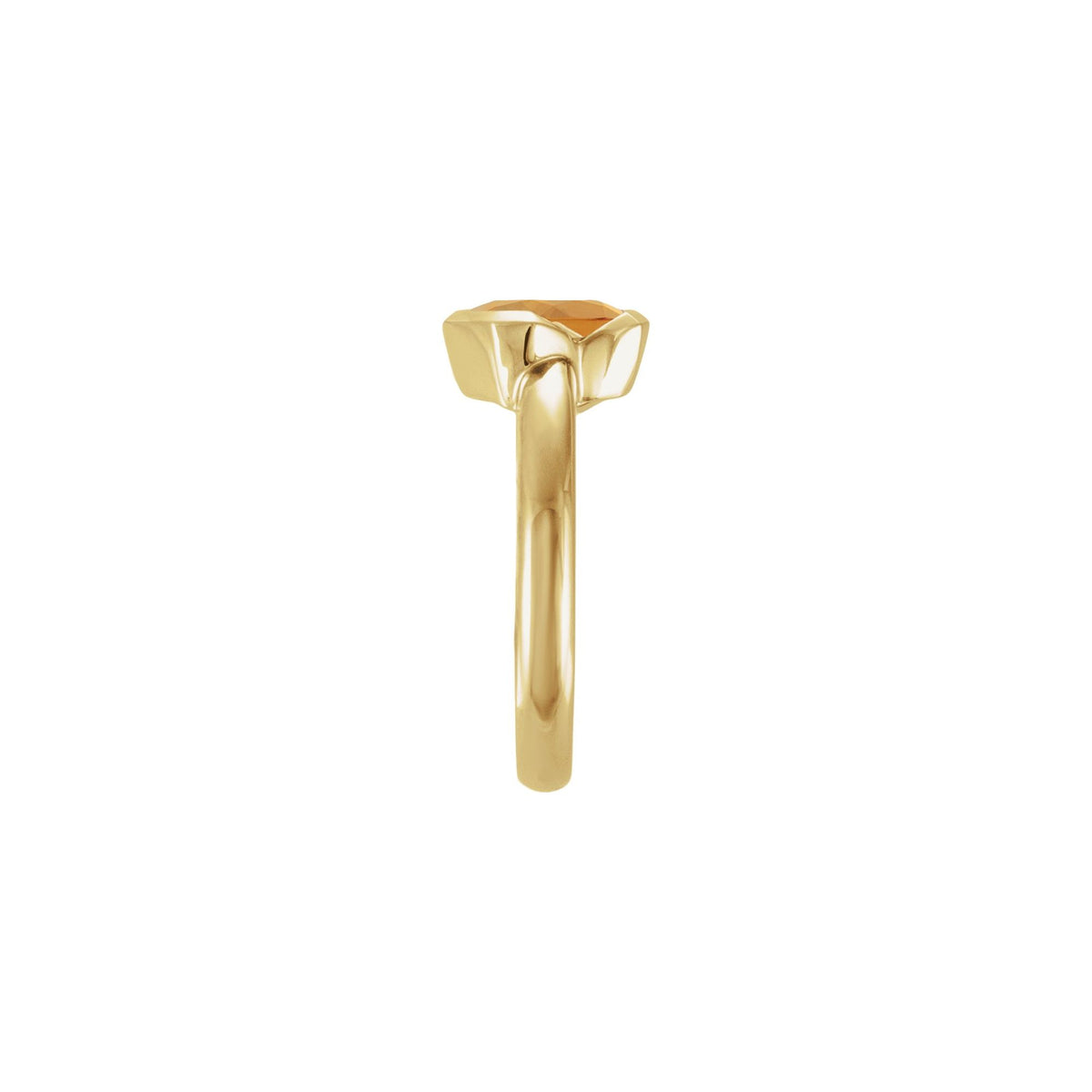 Natural Citrine Solitaire Ring