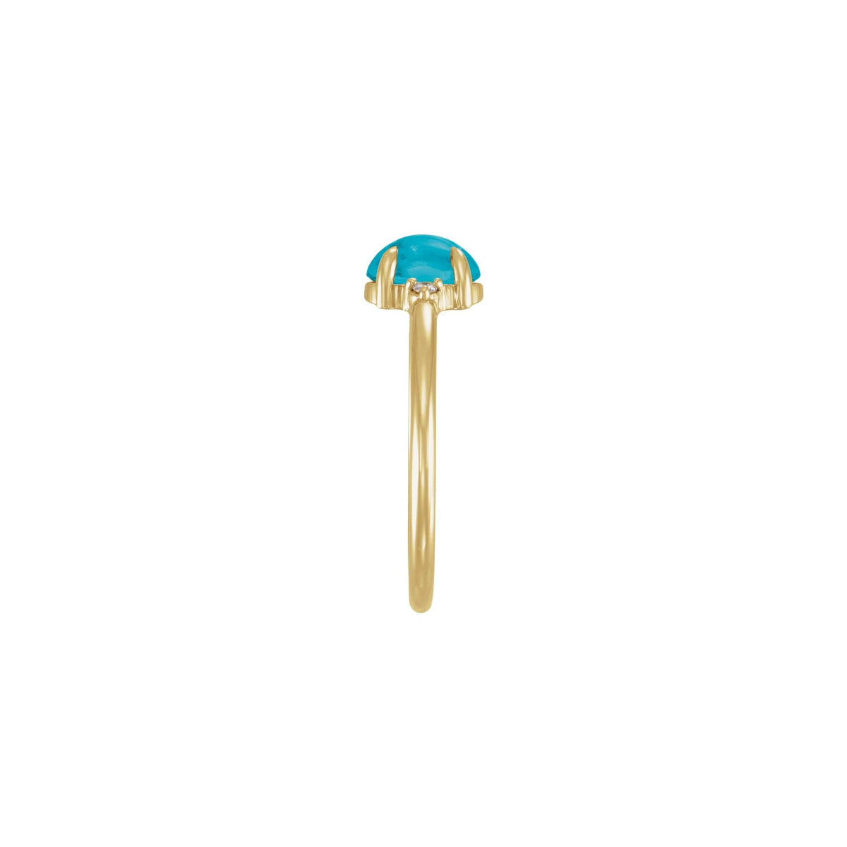 Natural Turquoise & .03 CTW Natural Diamond Ring