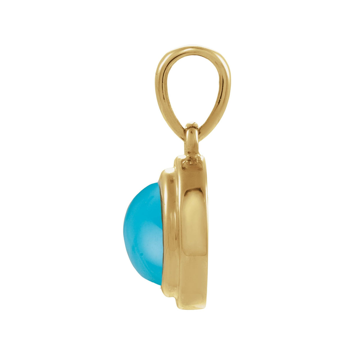 Natural Turquoise Cabochon Pendant