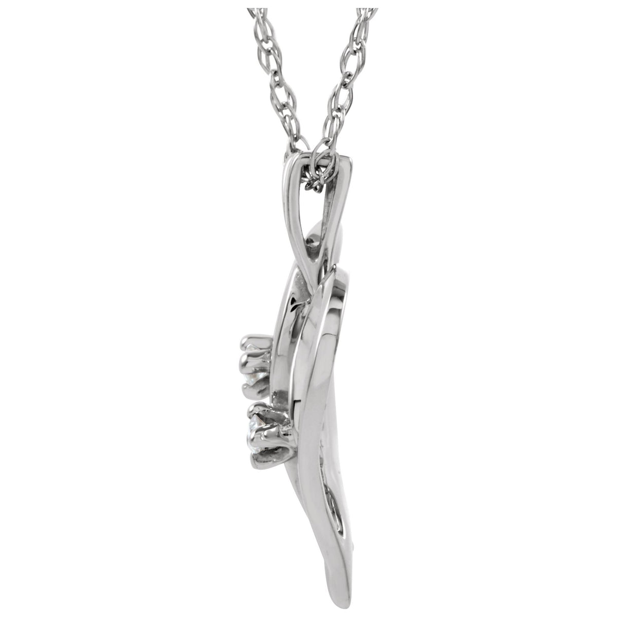 Natural Diamond Accented Heart Pendant
