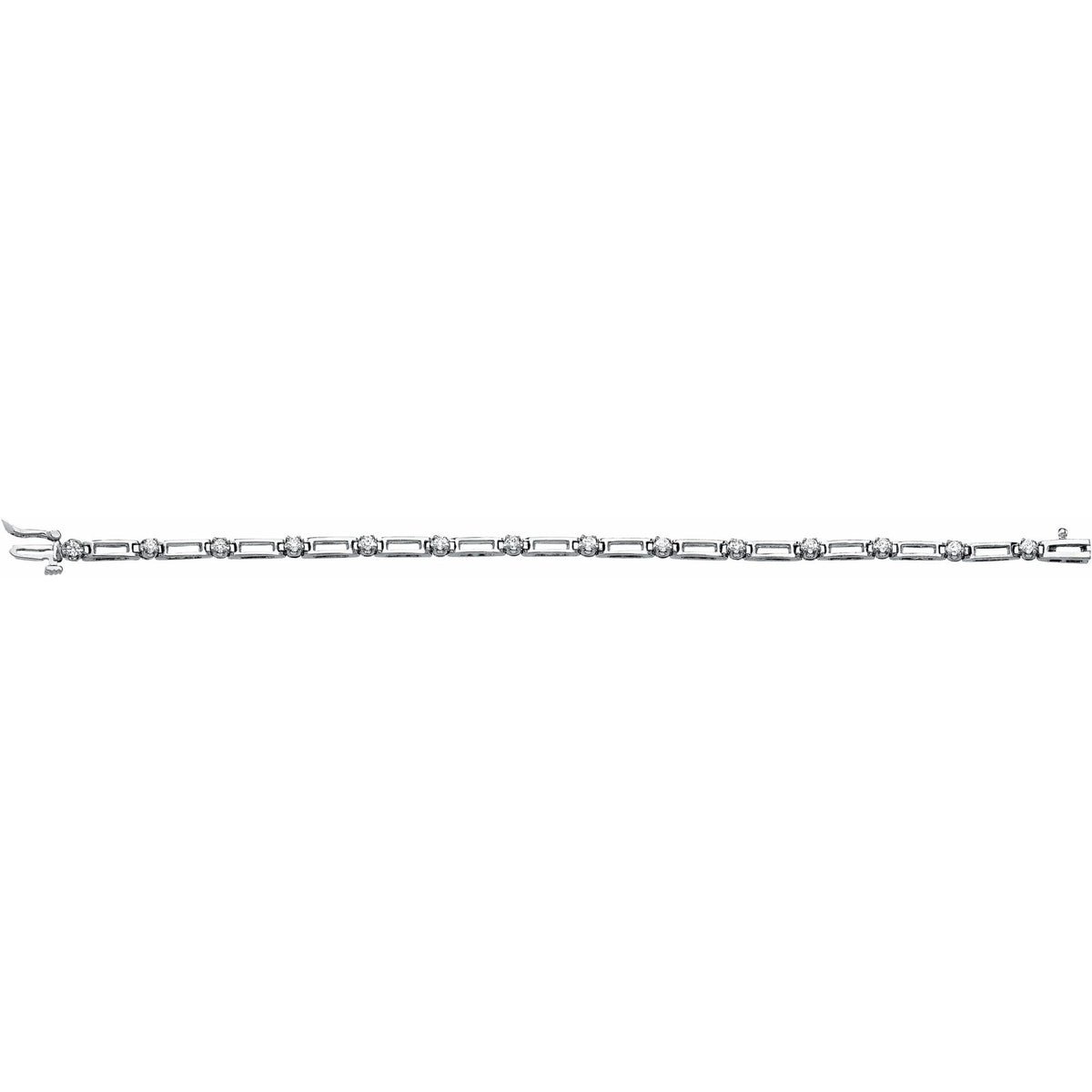 3/4 CTW Natural Diamond Line 7" Bracelet