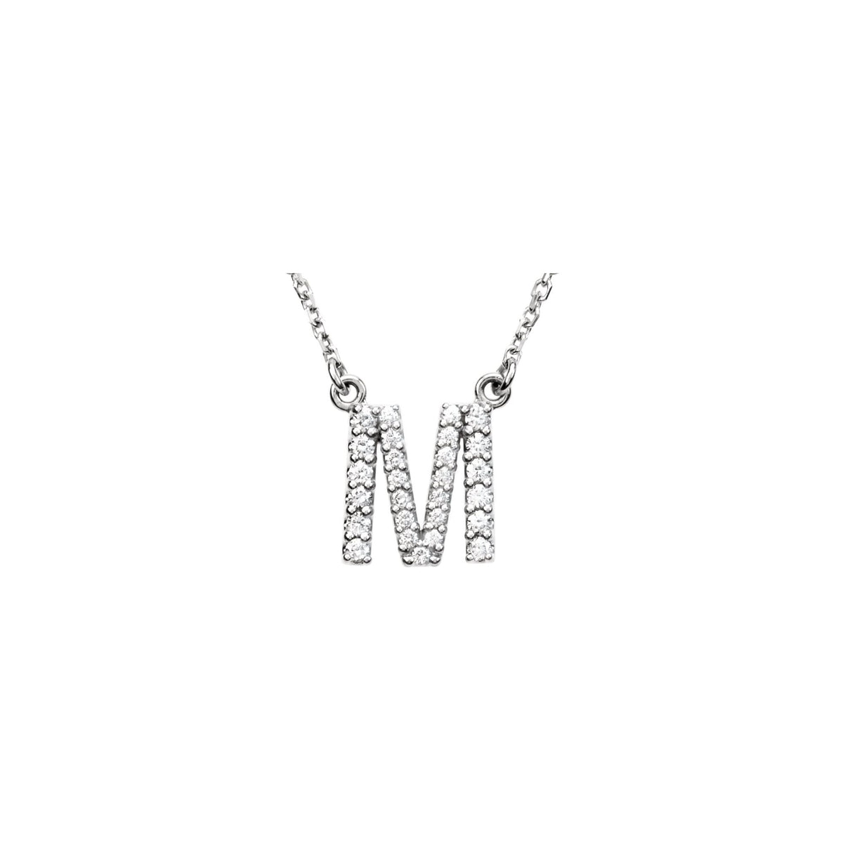 Natural Diamond Initial Necklace