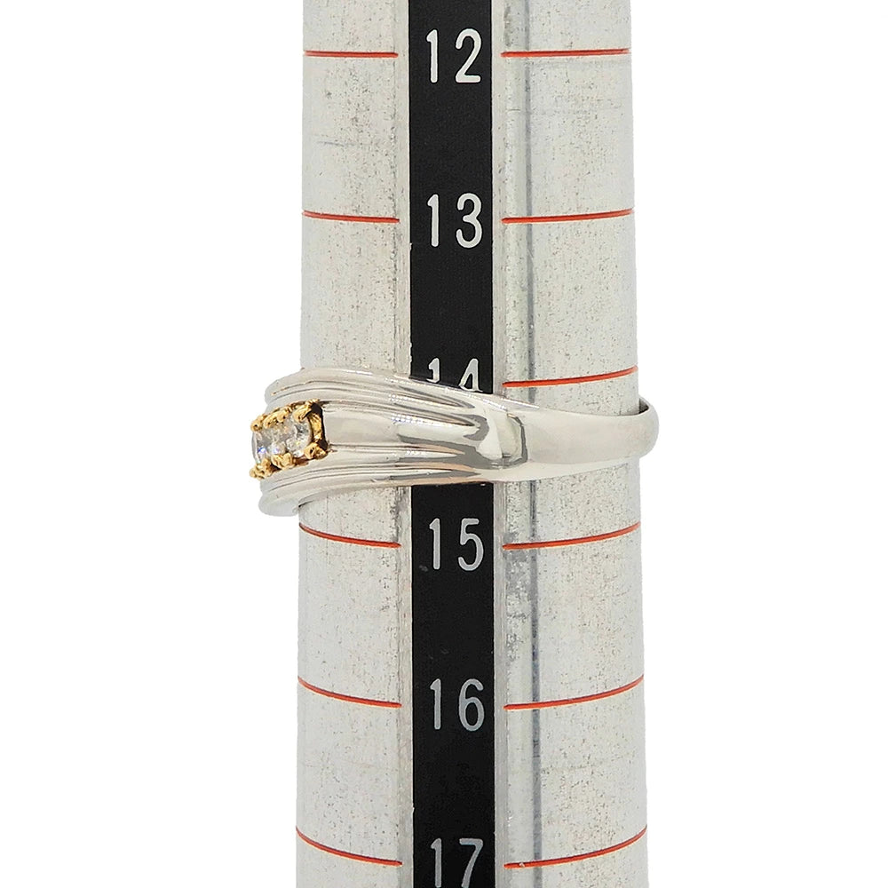 18K Yellow Gold & Platinum 900 0.60ct Diamond Ring