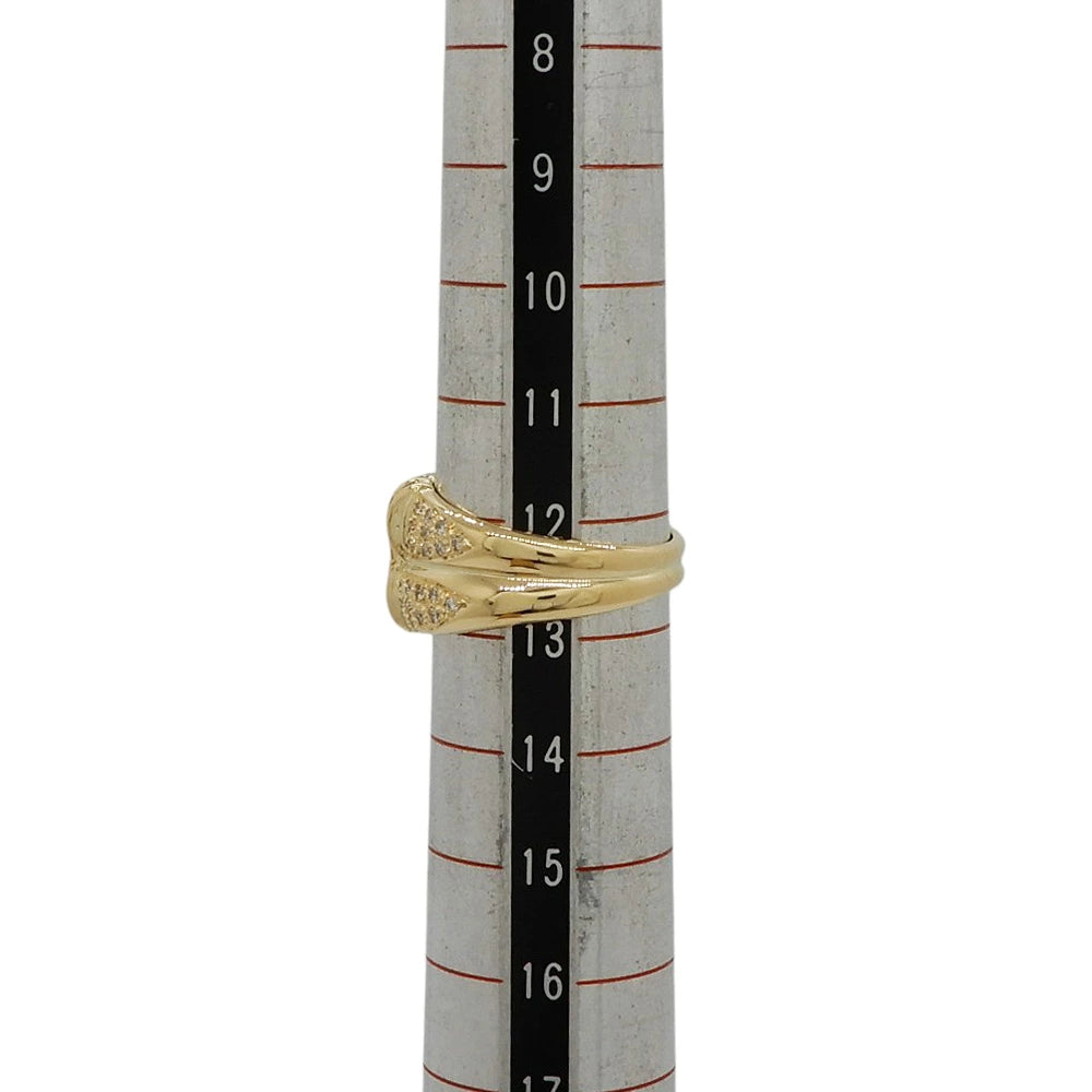 18K Yellow Gold Ruby 0.70ct Diamond 0.27ct Pave Ring