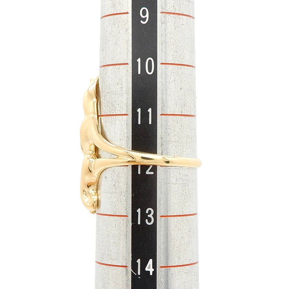 18K Yellow Gold Butterfly Ring