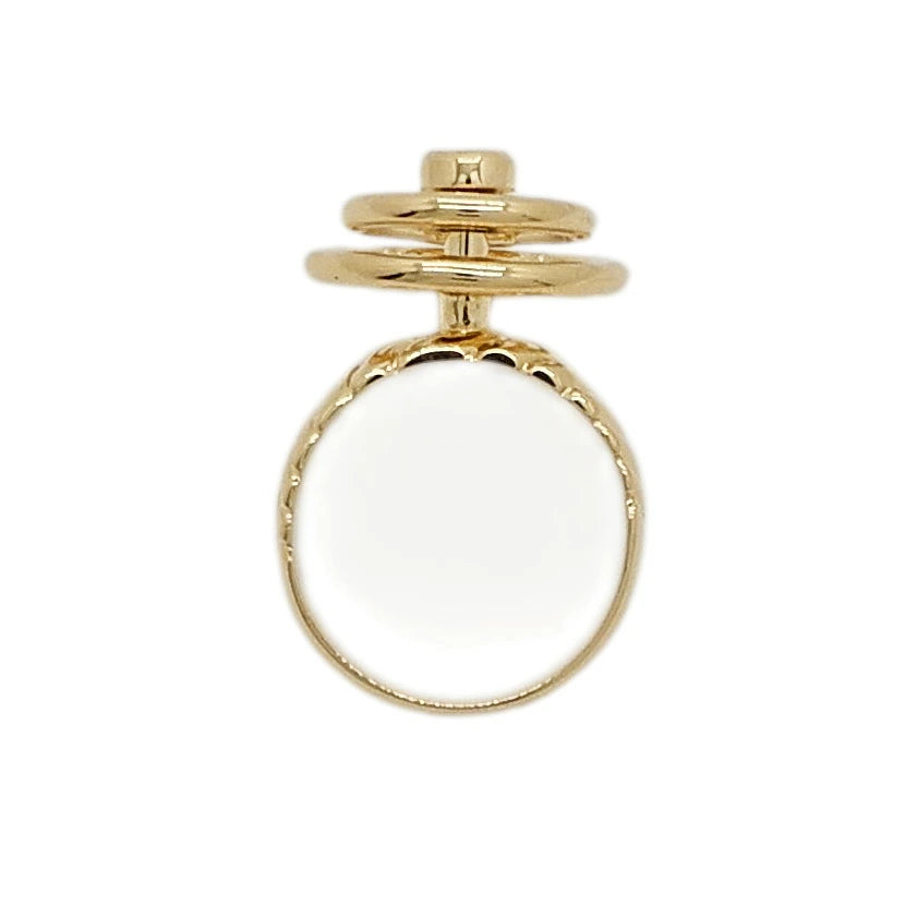 18K Yellow Gold Diamond 0.27ct Interlocking Swirl Ring