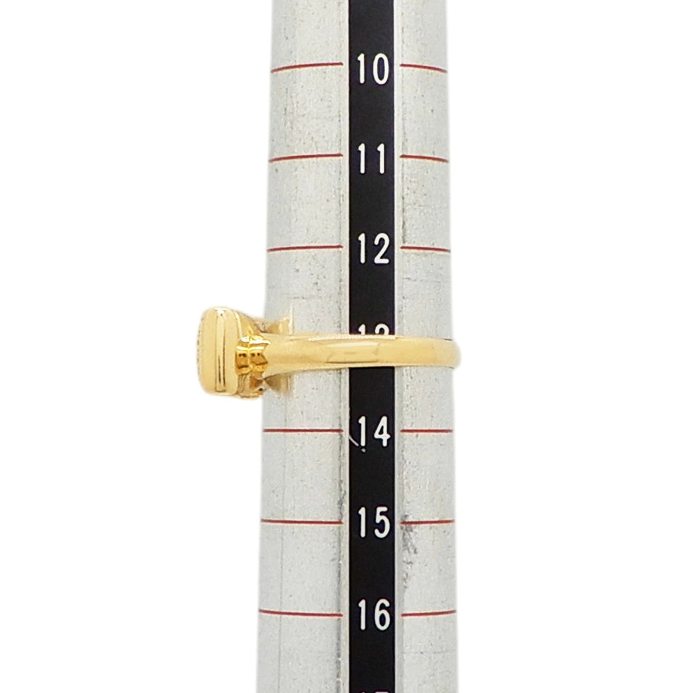 18K Yellow Gold Ruby 0.24ct Diamond 0.16ct Ribbon Bow Ring