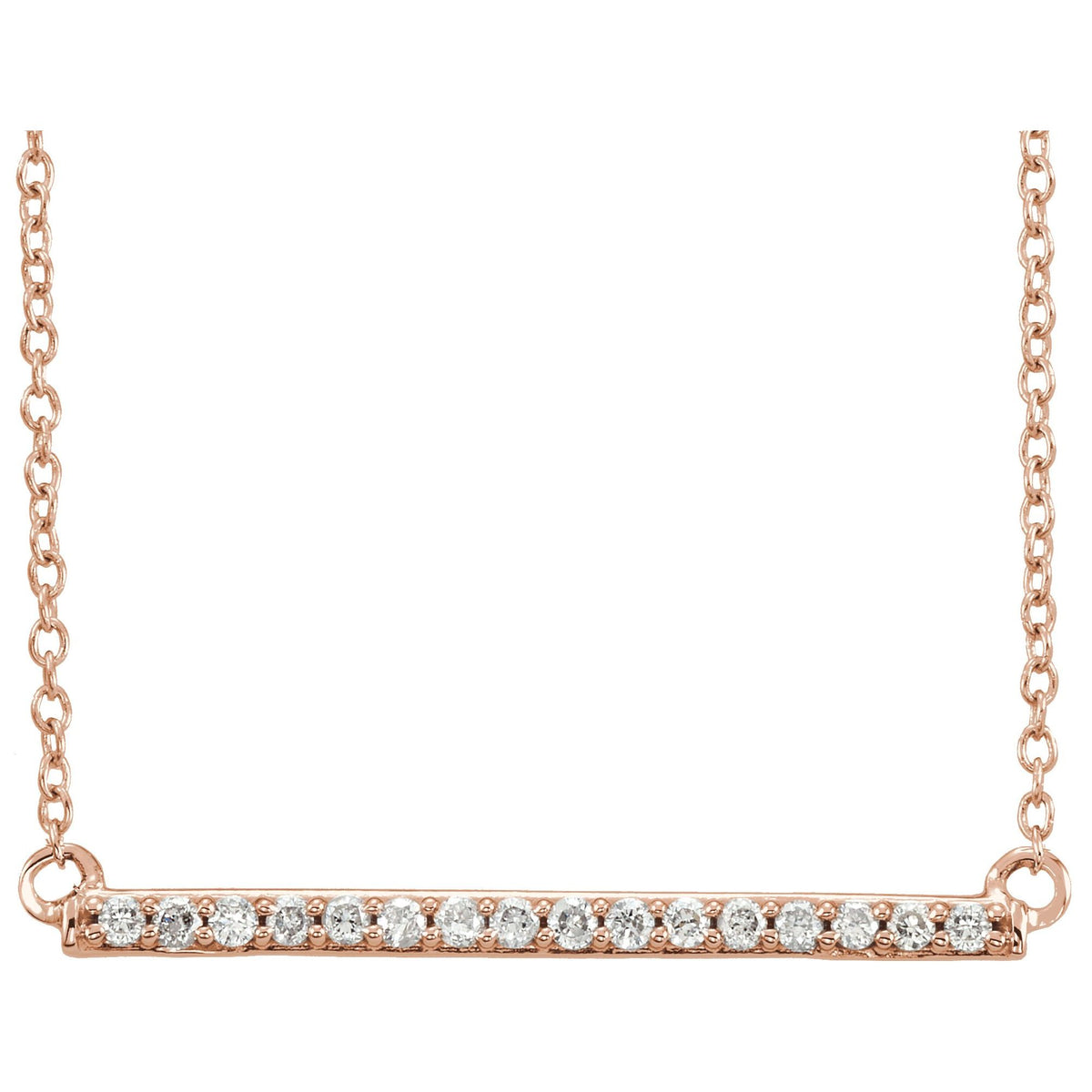 Natural Diamond Bar Necklace