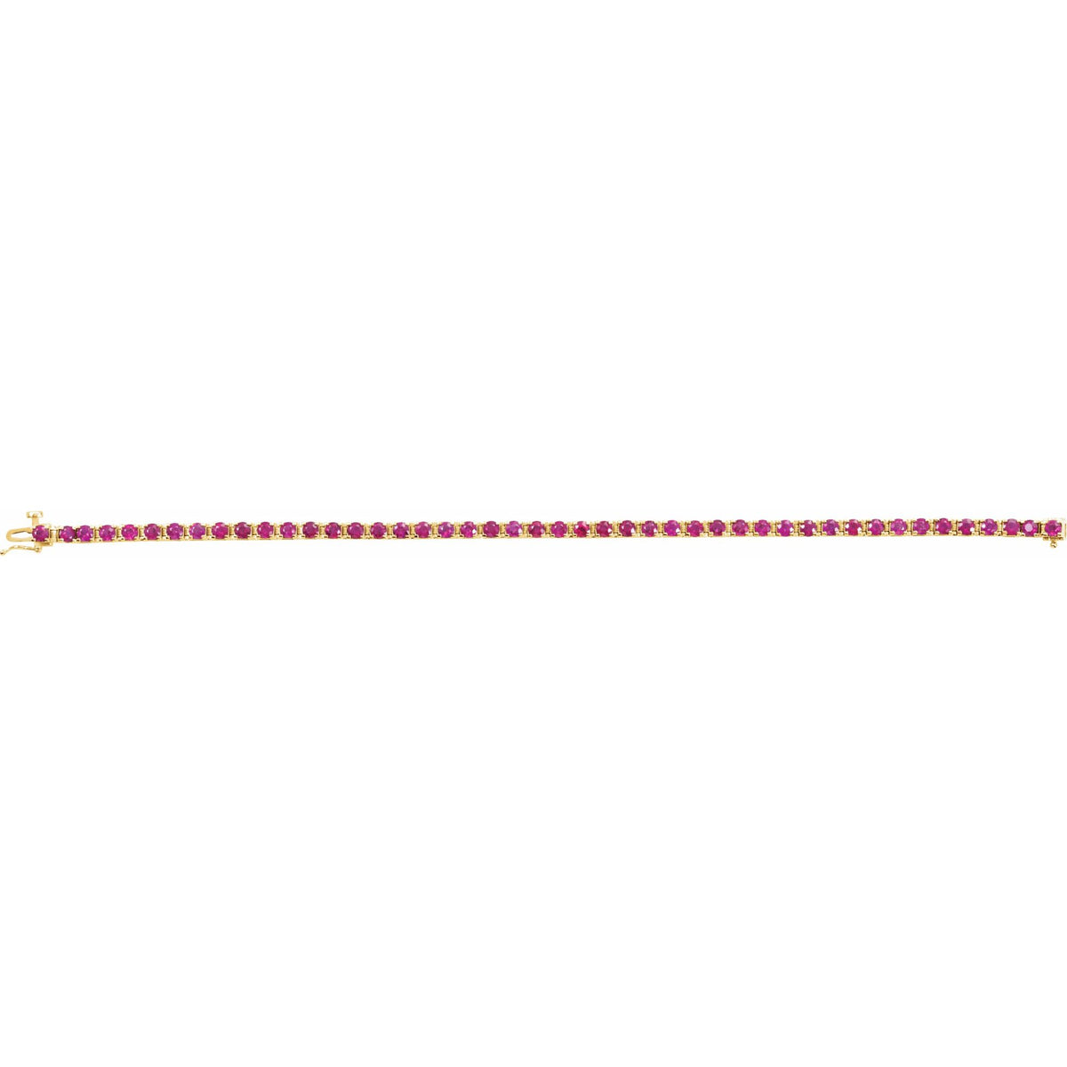 Natural Ruby Line 7" Bracelet