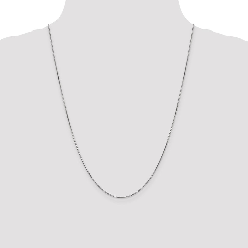 .9mm Box Chain - White Gold