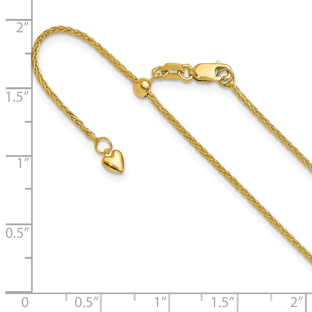 Adjustable 1.4mm Wheat Chain - Yellow Gold