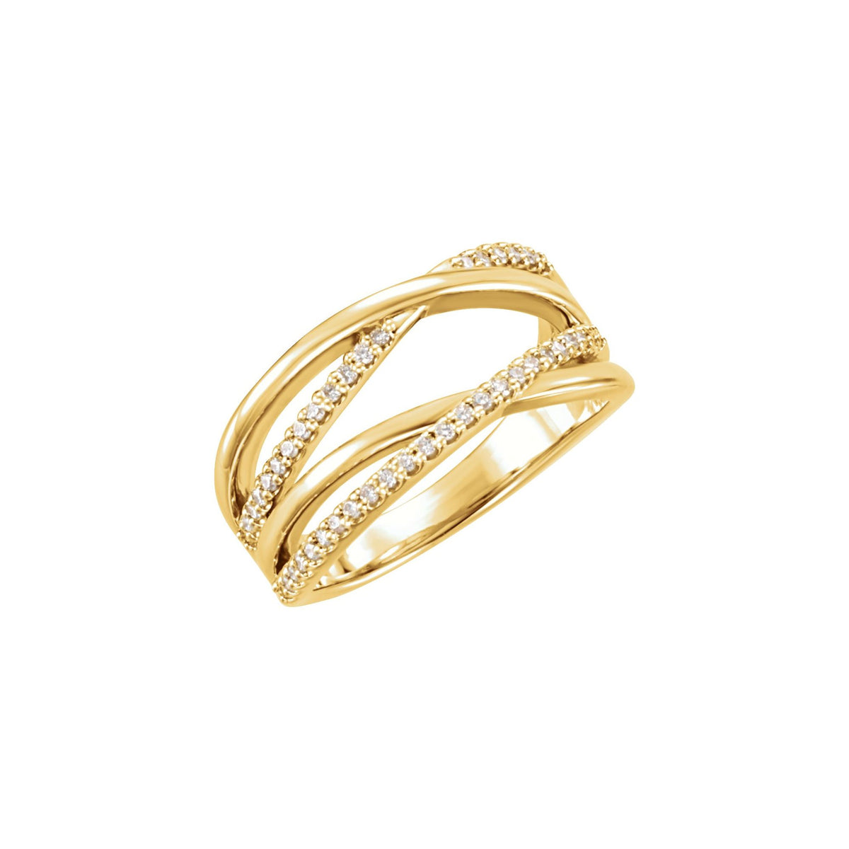 1/5 CTW Natural Diamond Criss-Cross Ring