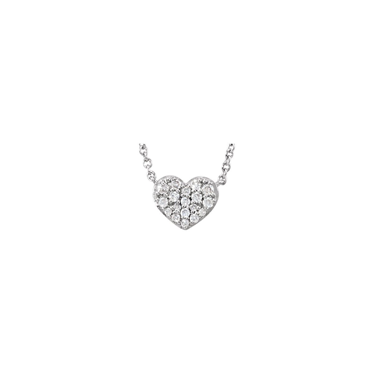 1/10 CTW Natural Diamond Heart 18" Necklace