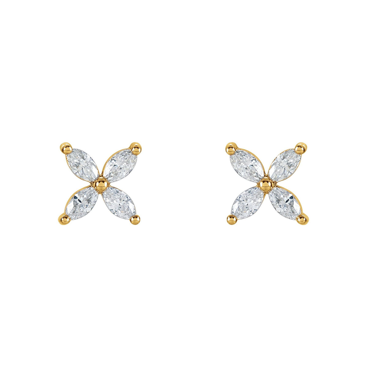 Natural Diamond Cluster Earrings