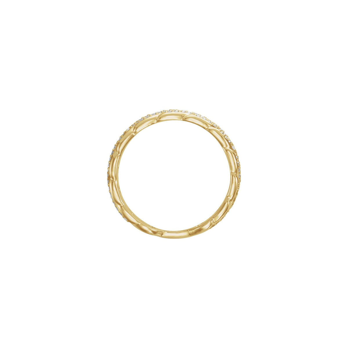 1/4 CTW Natural Diamond Stackable Link Ring