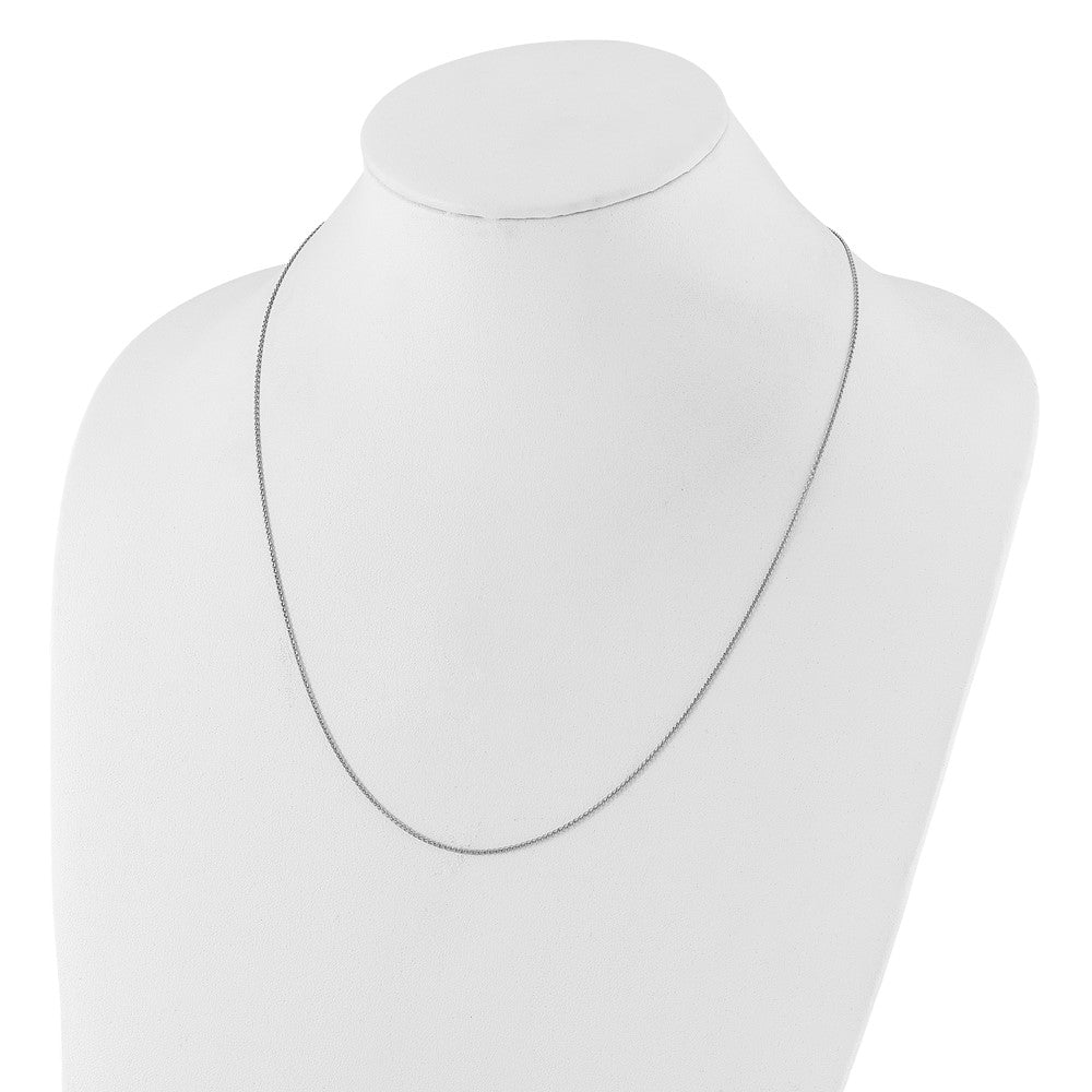 Adjustable 1.2 mm D/C Double Curb Chain - White Gold