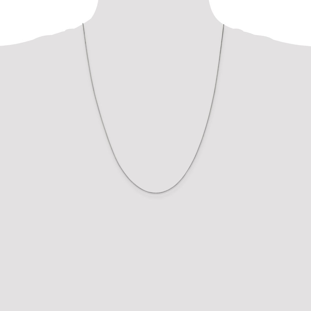 .7mm Box with Lobster Clasp Chain - White Gold