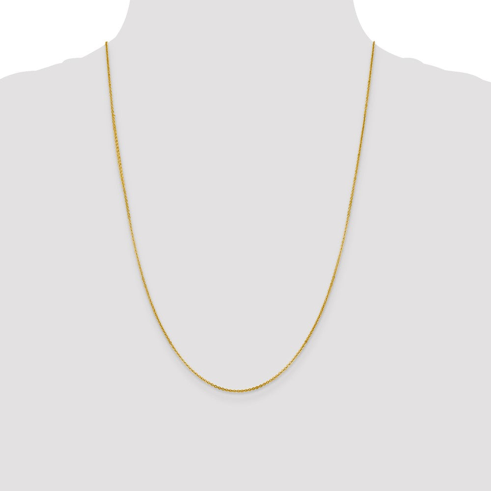 1.4mm Flat Cable Chain - Yellow Gold