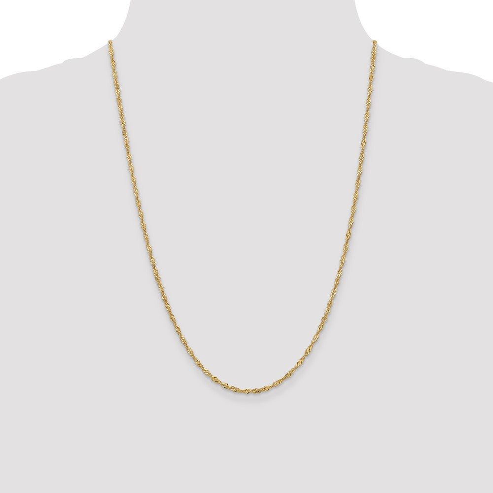 1.9mm Singapore Chain - Yellow Gold