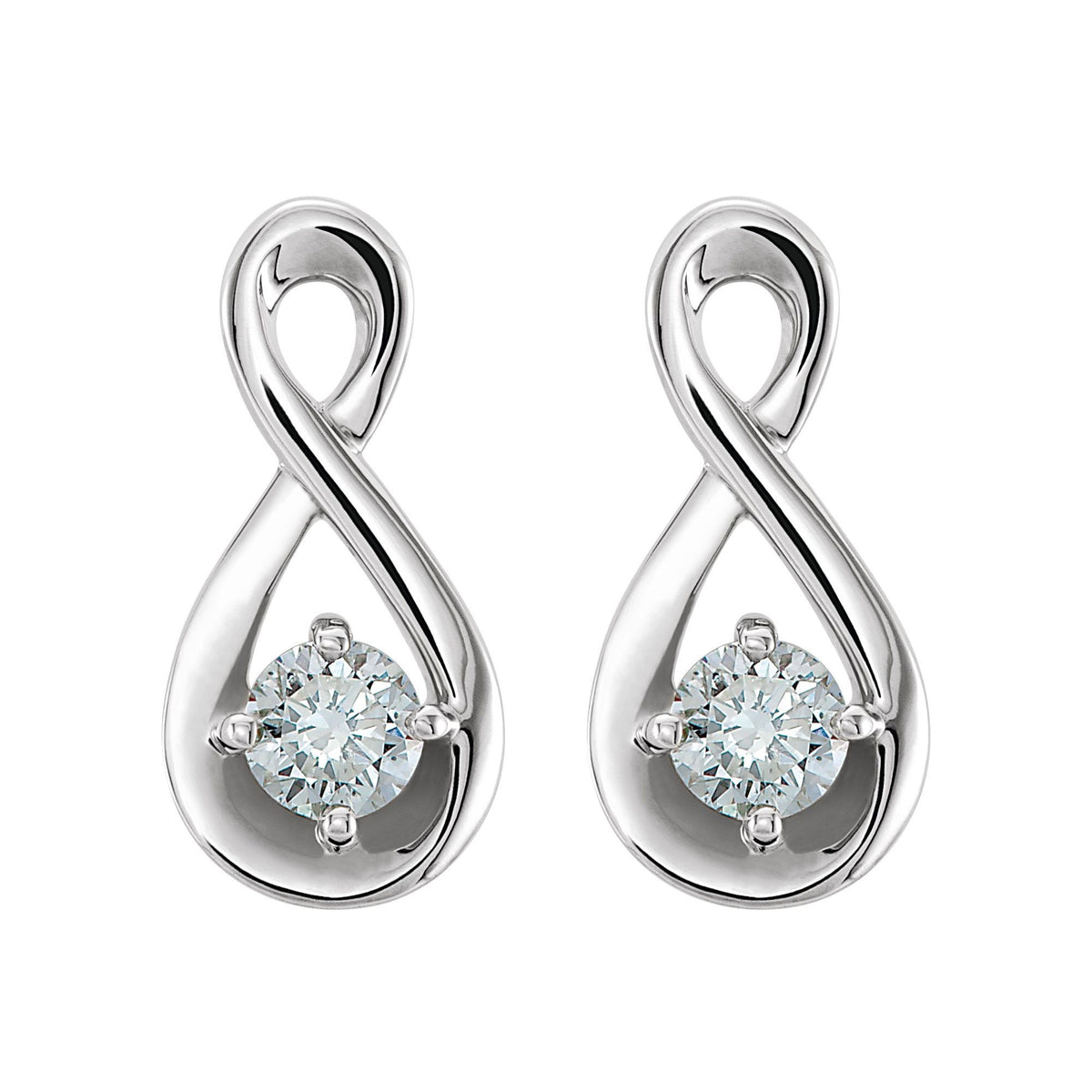 1/5 CTW Natural Diamond Infinity-Inspired Earrings