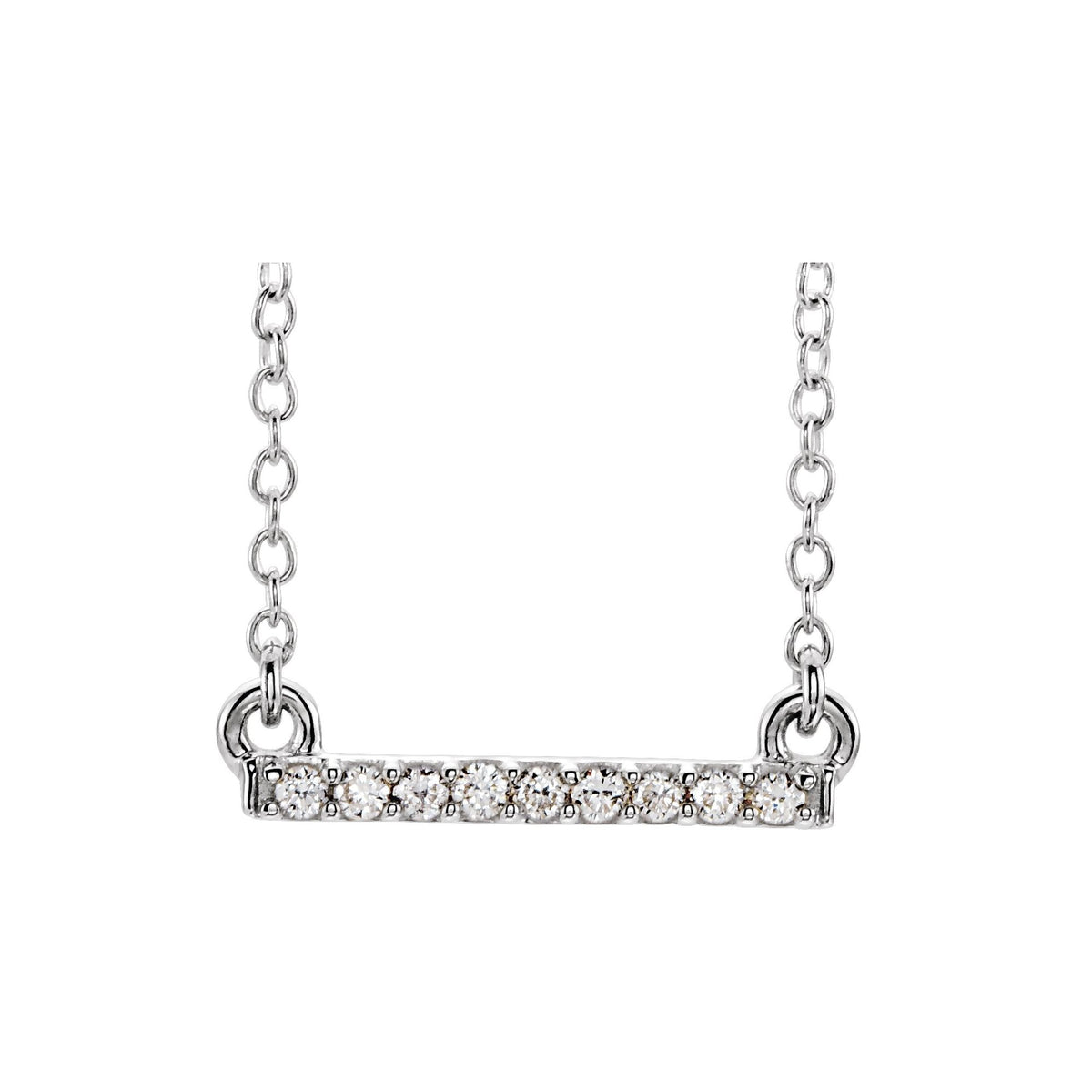 Natural Diamond Petite Bar Necklace