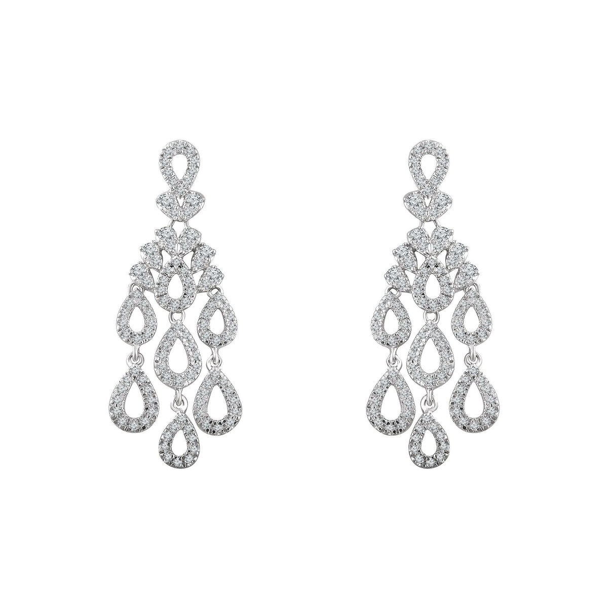 Natural Diamond Chandelier Earrings