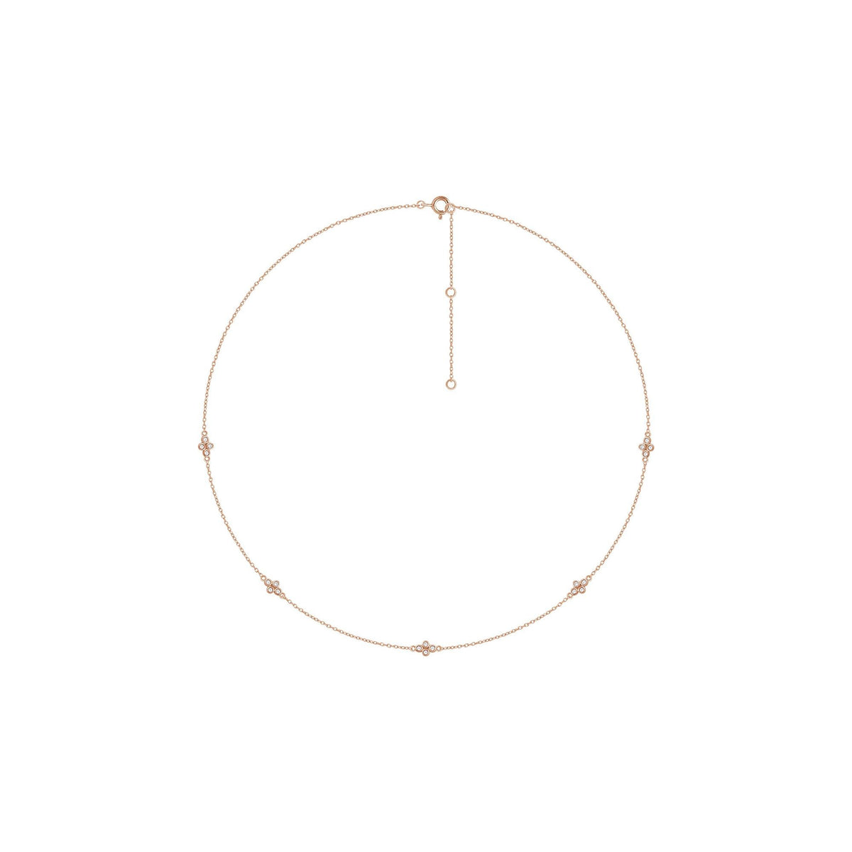 Natural Diamond Station Necklace